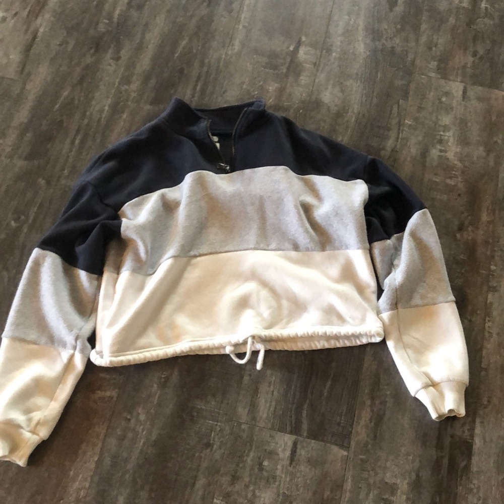 cropped quarter zip